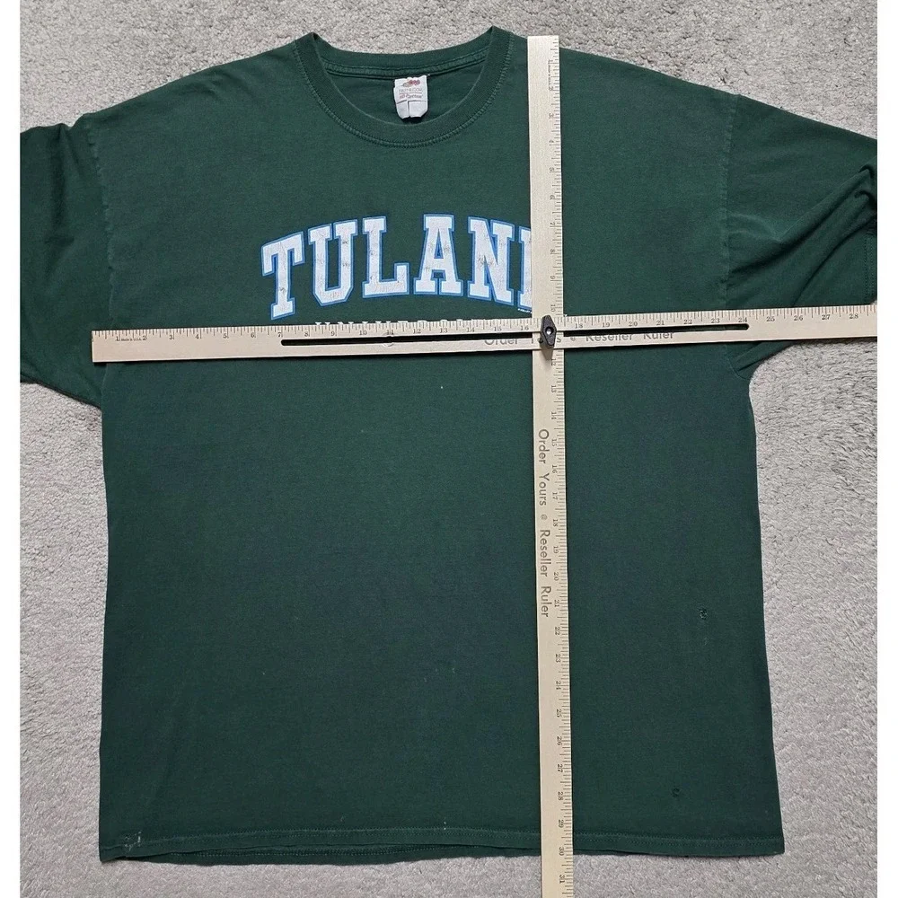 Vintage Tulane University Green Wave 90s Graphic T Shirt Mens 2XL